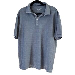 Nat Nast Luxury Originals Heathered Blue Gray Polo Shirt Men’s XL.